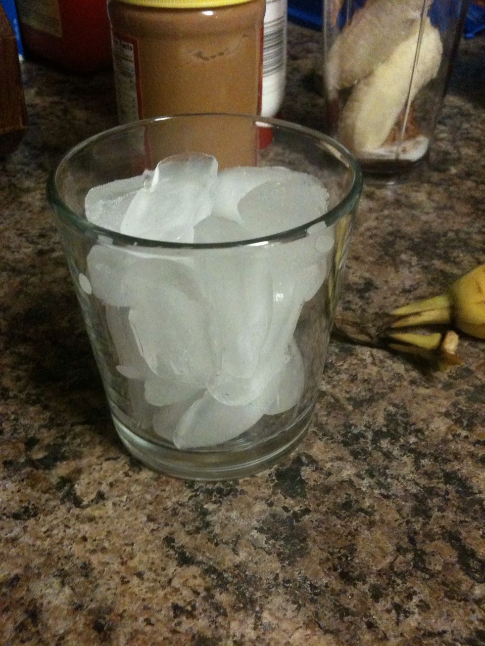 I used a cup (small) of ice