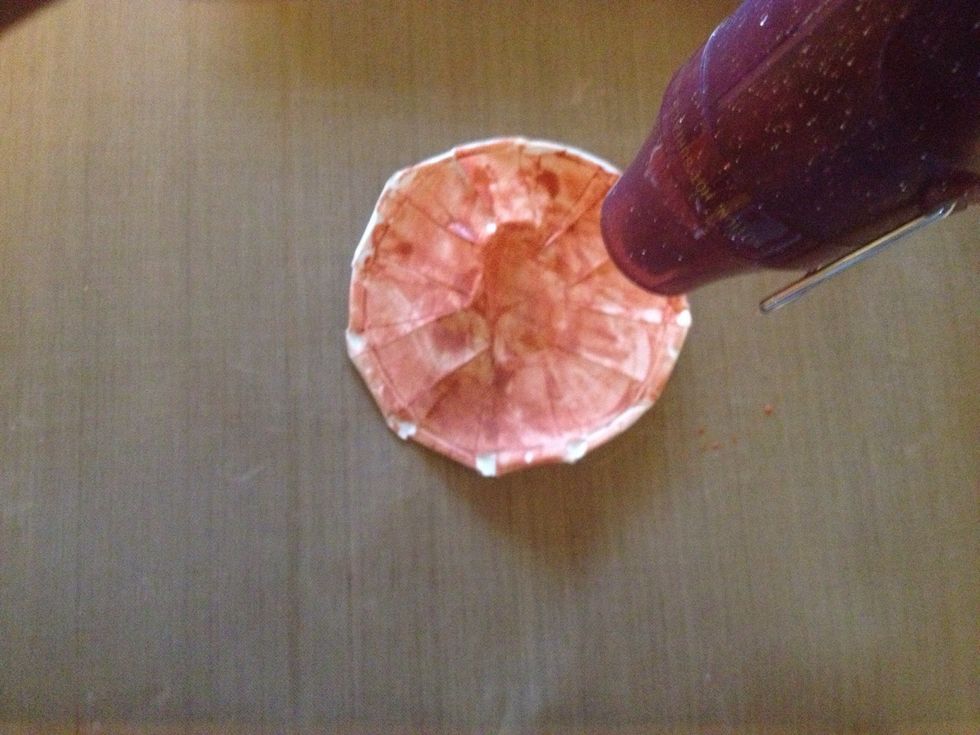 I used a heating gun to dry it quicker. Or let it dry on its own.