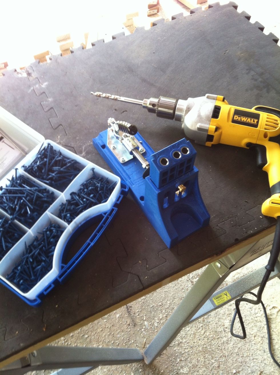 I used a jig to drill holes for the screws. Not strictly necessary, but looks a little nicer.