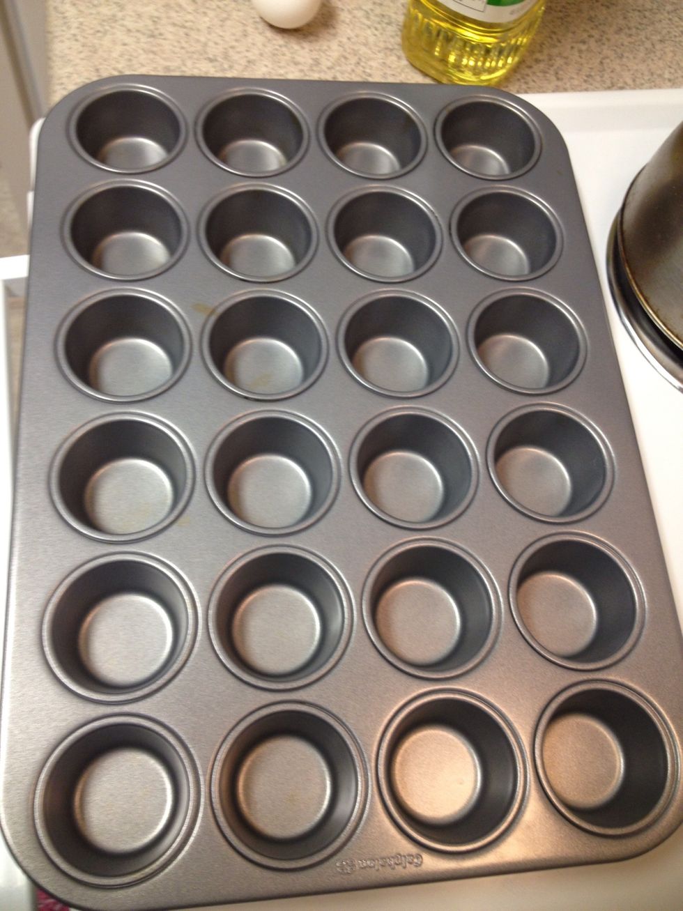 I used a mini muffin pan. You can use a regular size muffin pan also! Cooking time will change