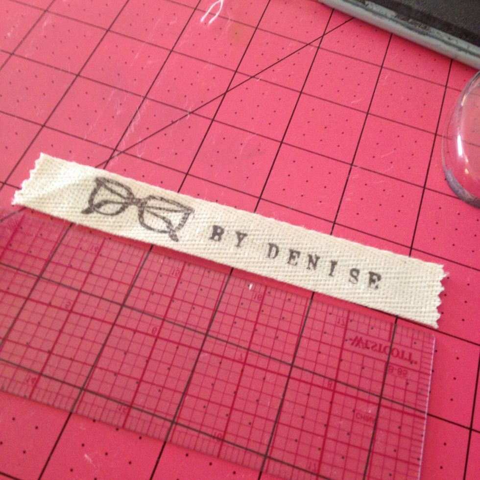 I used a Provo Craft letter stamp- if you don't have letter stamps, you can write with a fabric marker also available at craft stores