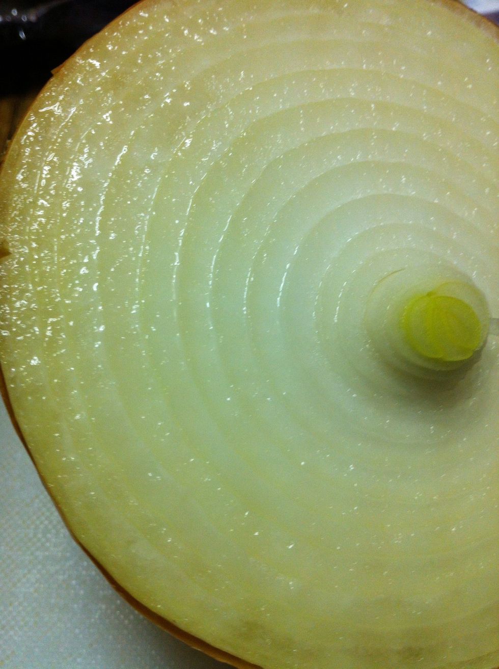 I used a quartered onion and then I added more; my own preference. The onions burned my eyes out \ud83d\ude2d