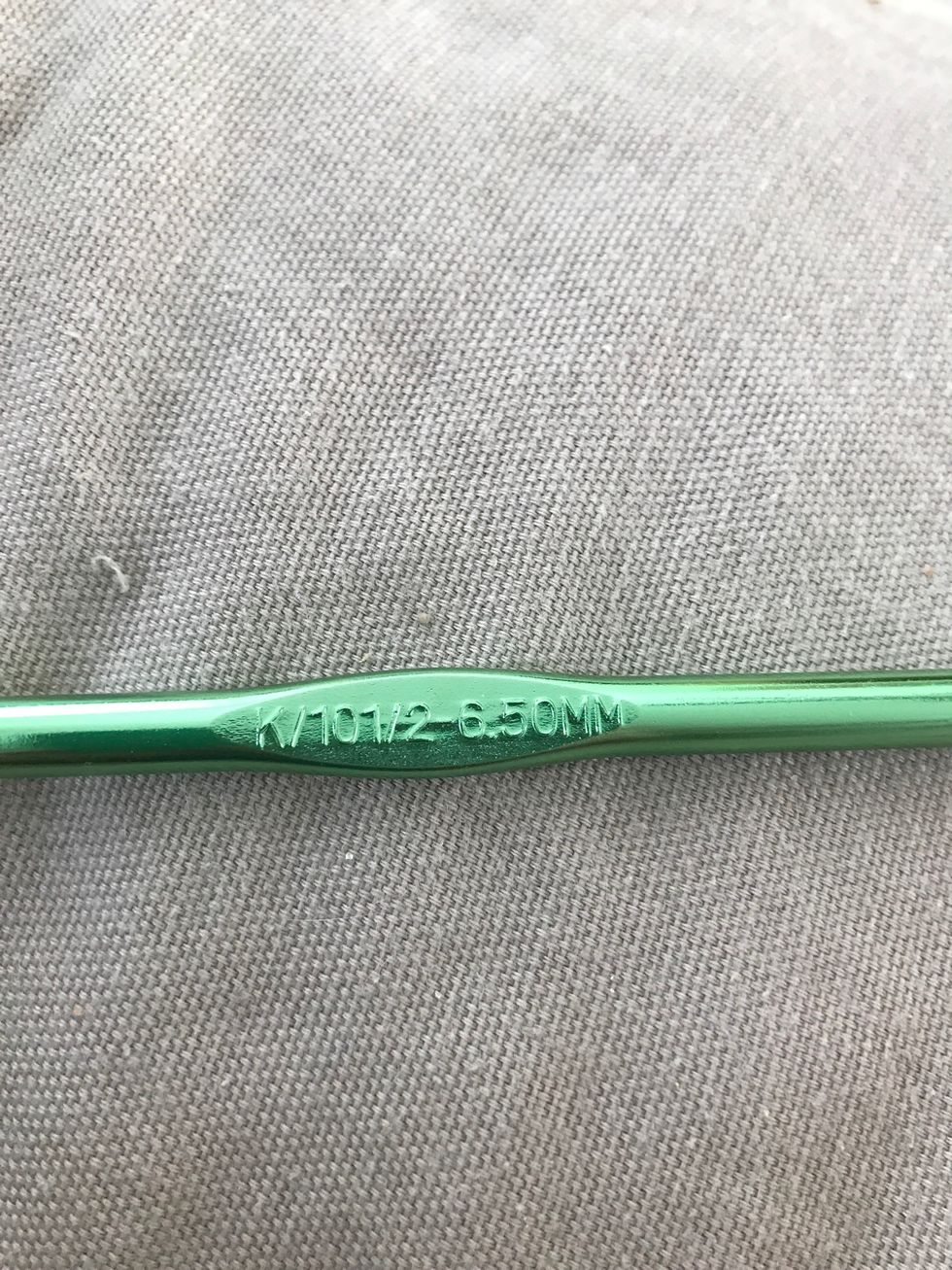 I used a size 6.50mm crochet hook , you may use any size