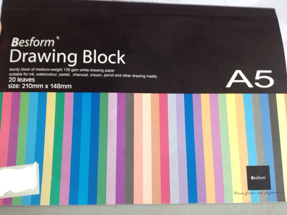 I used A5 drawing block, it makes good card stock.