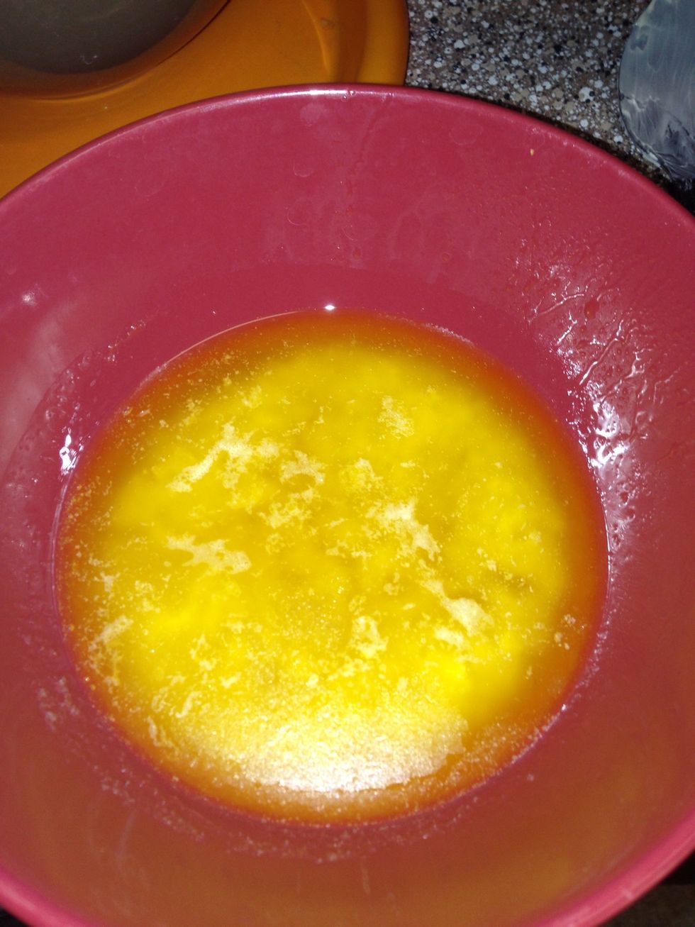 I used about 1/3 cup of butter  Soften butter place in bowl set aside