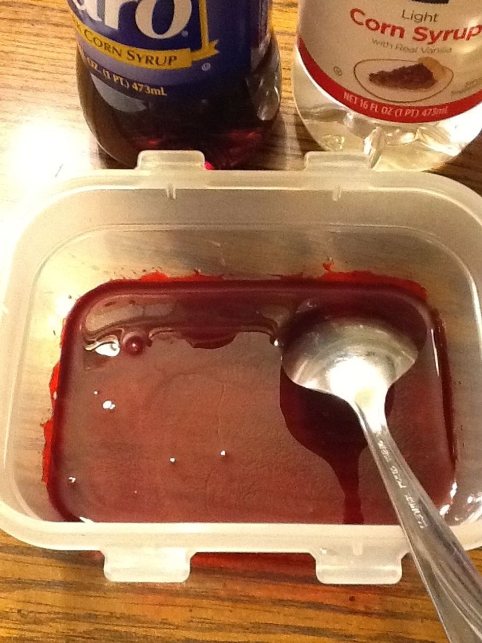 I used about 20 drops of red. I would recommend 15-25 drops of the red.