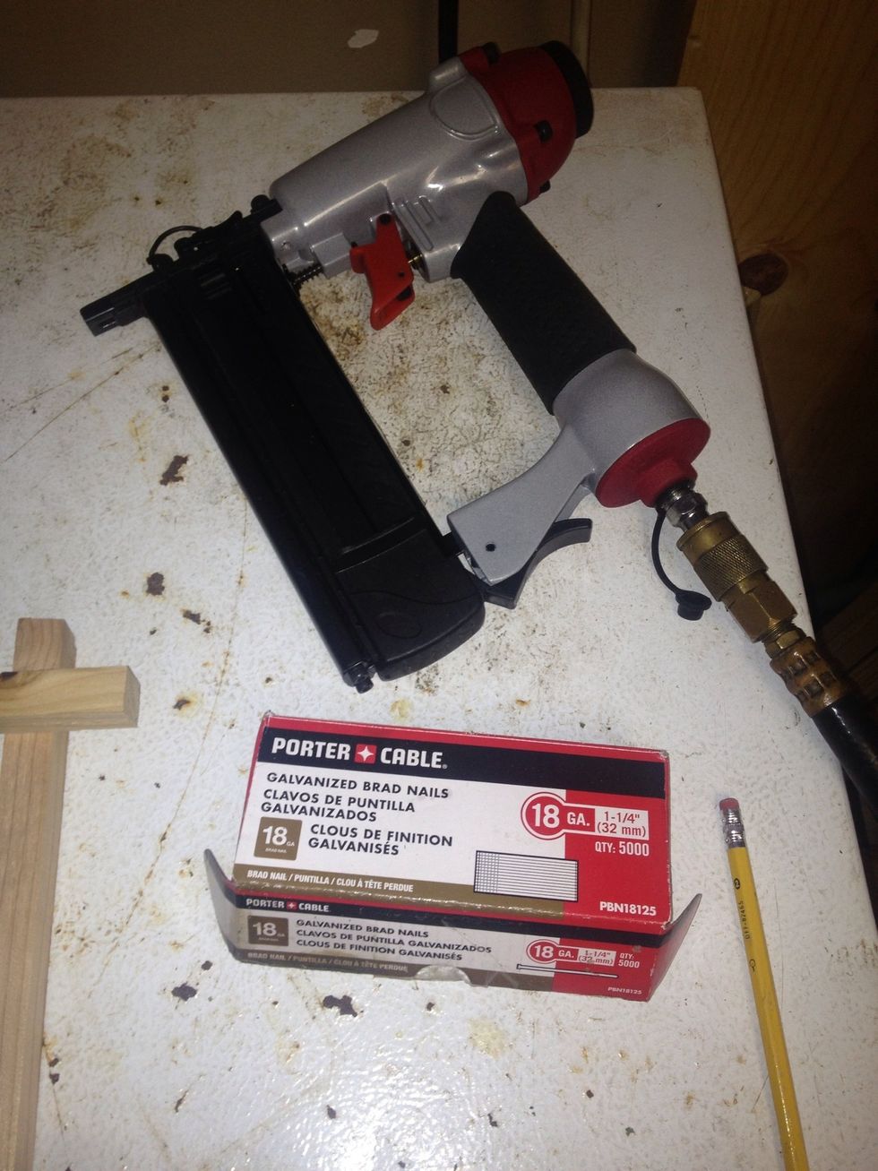 I used an air stapler but you could use nails