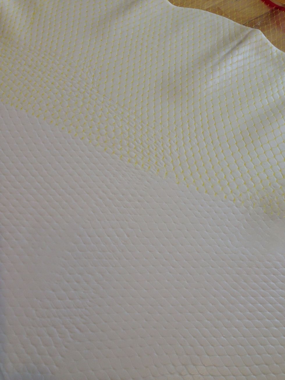 I used an onion bag to make a "snakeskin" pattern on my fondant. I was able to use "The Mat" to roll out my fondant, roll out the pattern, and flip the fondant onto the cake so it didn't stretch.