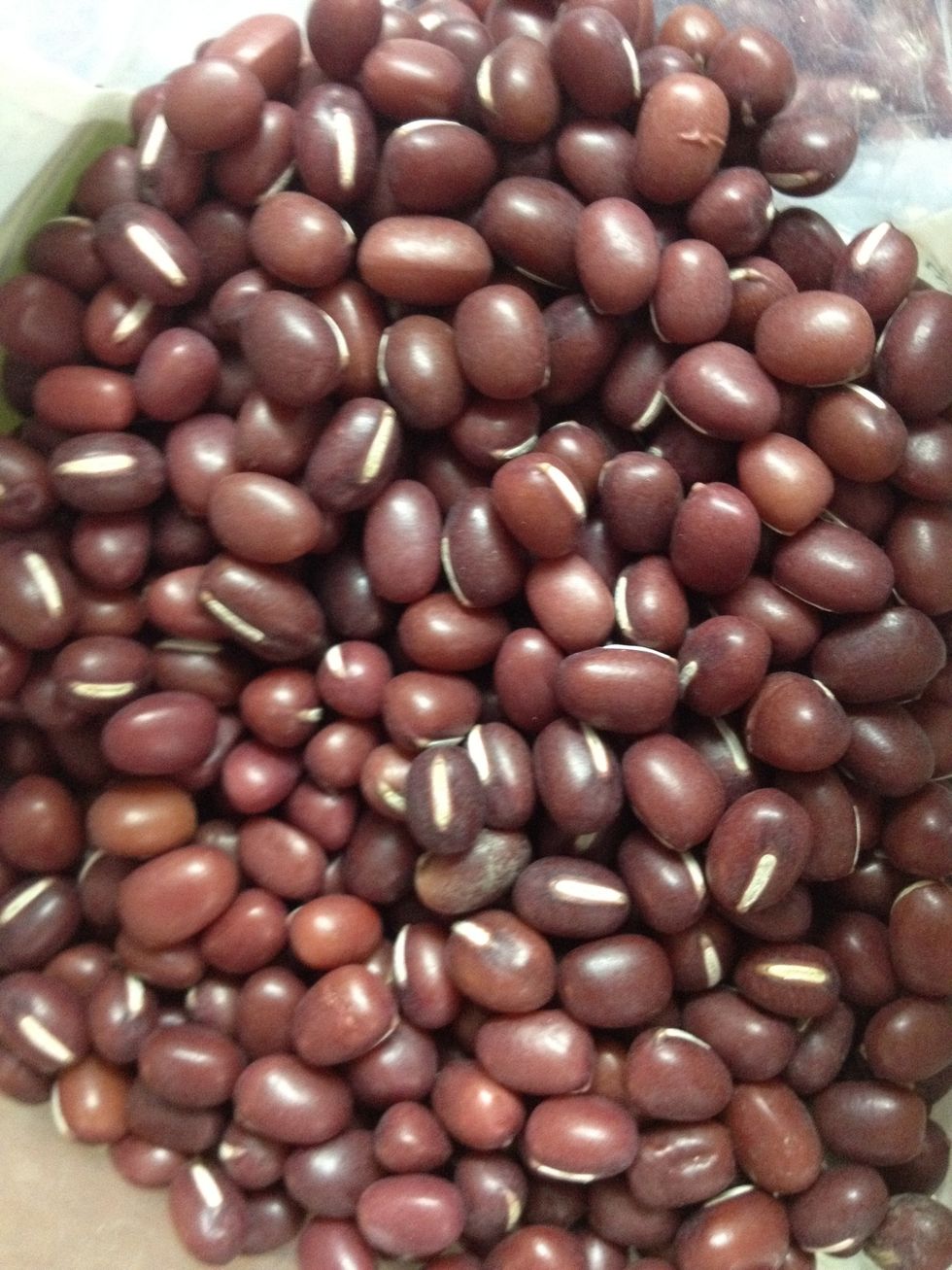 I used around 1 cup of them. The more red beans you use per the same amount of water the more firm the end result would be.