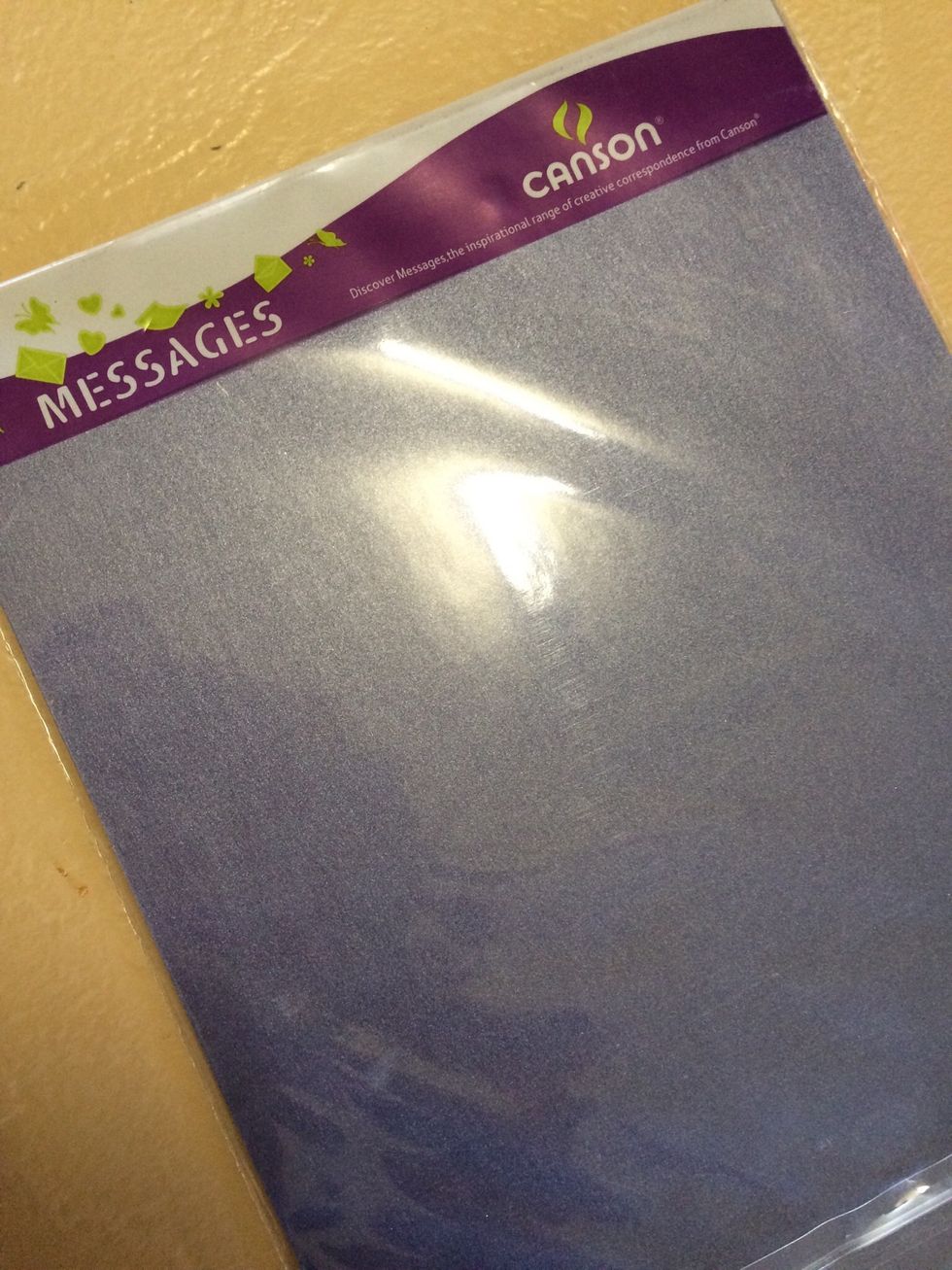 I used Canson's Messages A4 metallic paper in blue. Which is just so pretty.