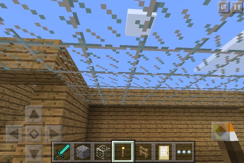 I used glass for the roof