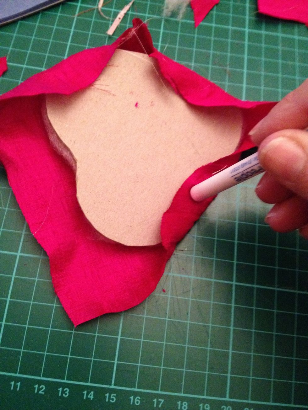 I used hot glue so I used a pen to avoid burns