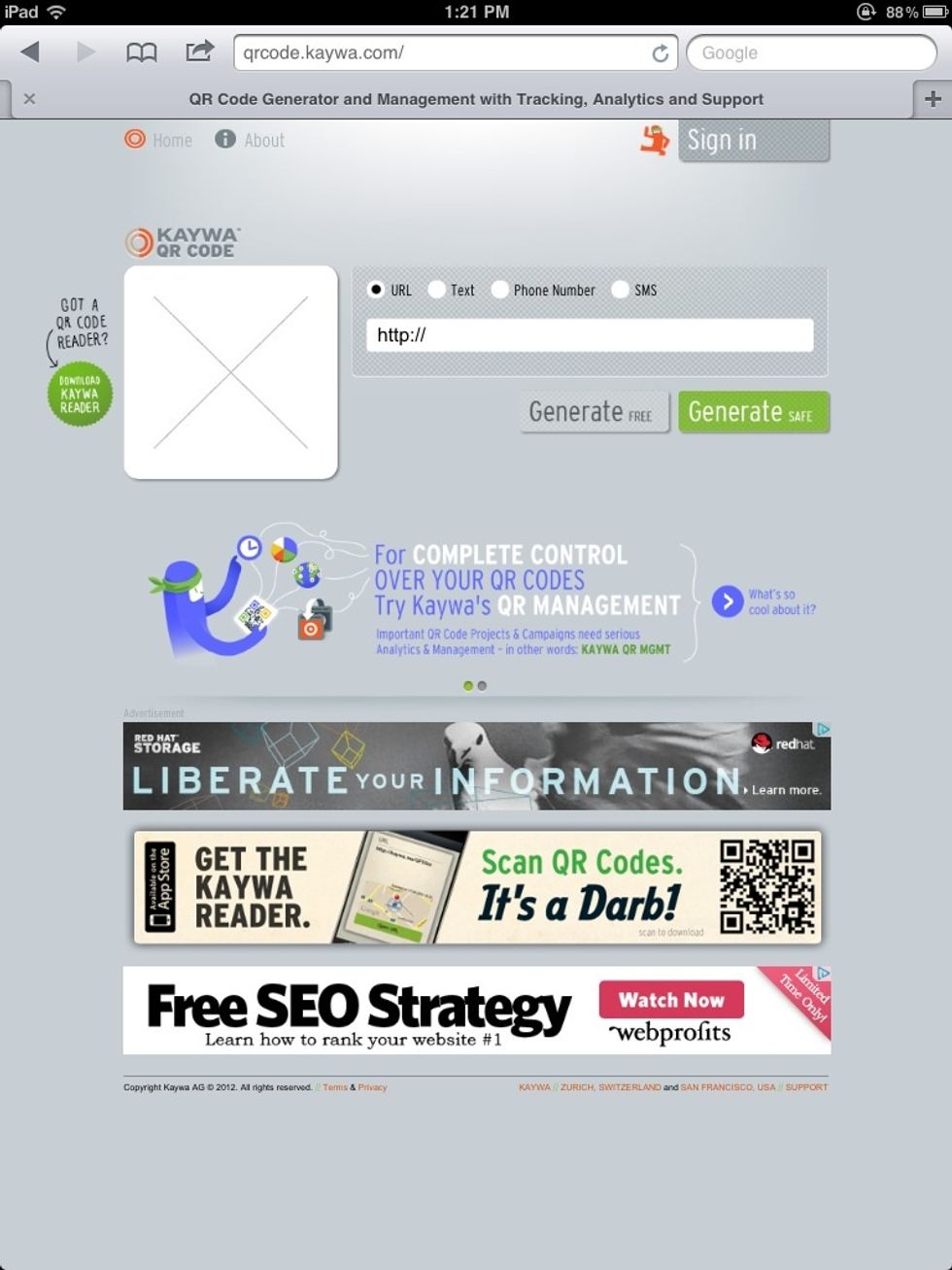 I used http://qrcode.kaywa.com/ to generate my codes. I could then easily copy and paste them into my word document.