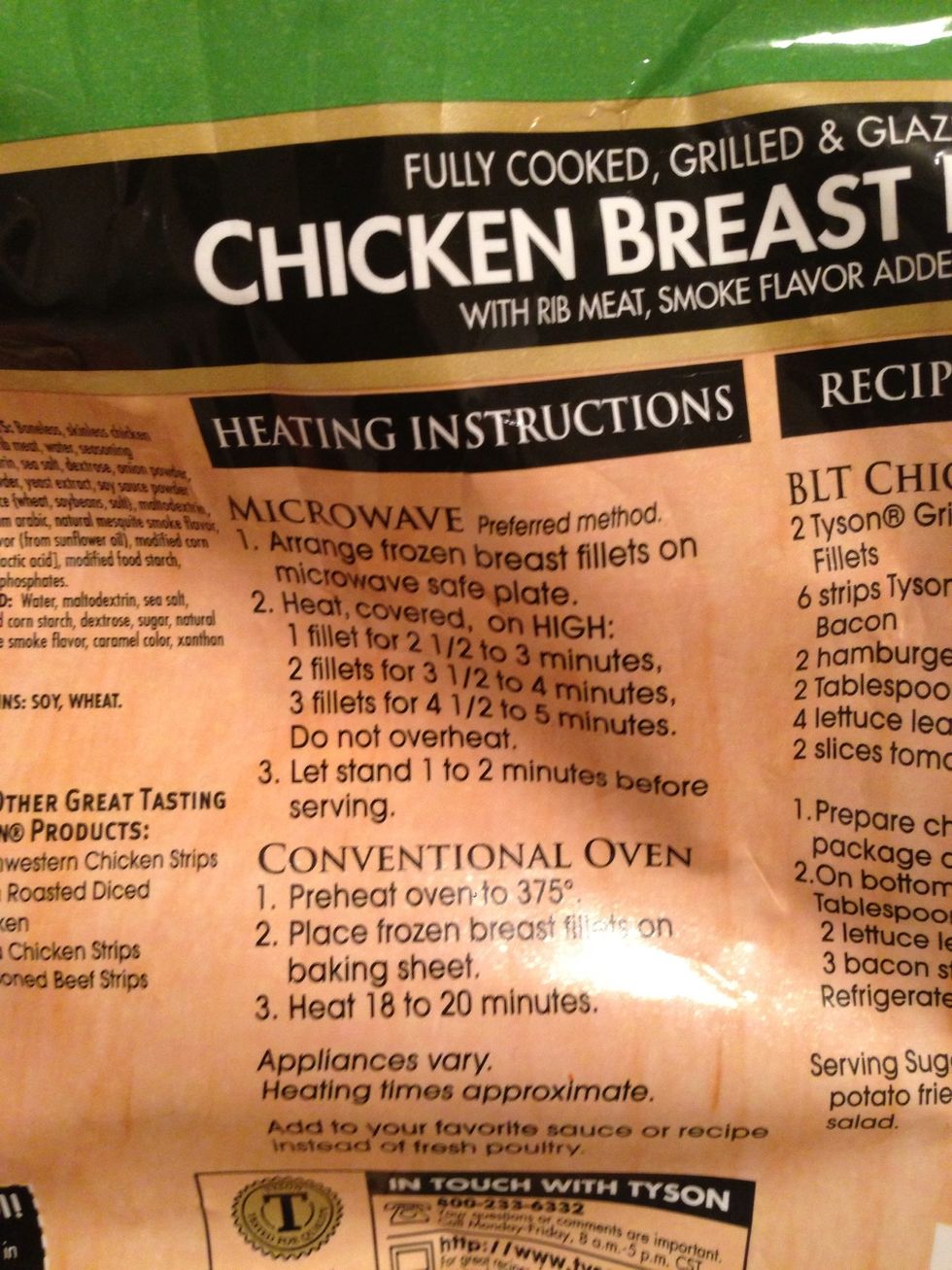 I used microwaveable chicken, but cooked chicken works just as well. Follow the directions, but I cooked it a little less because the chicken is going into the oven.