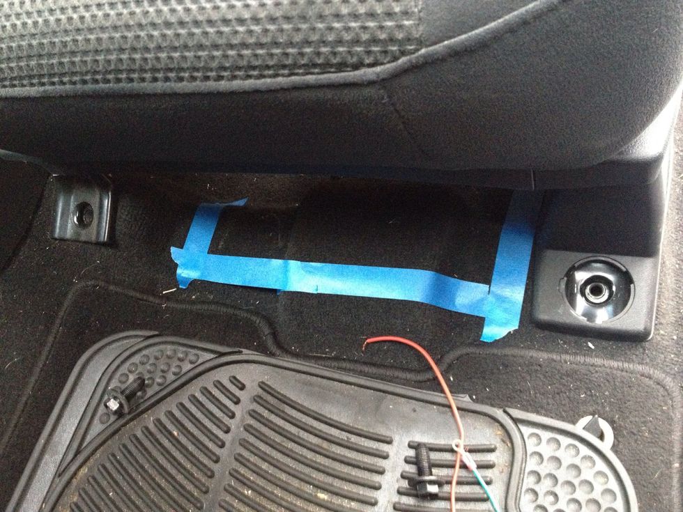 I used painters tape to mark off the area