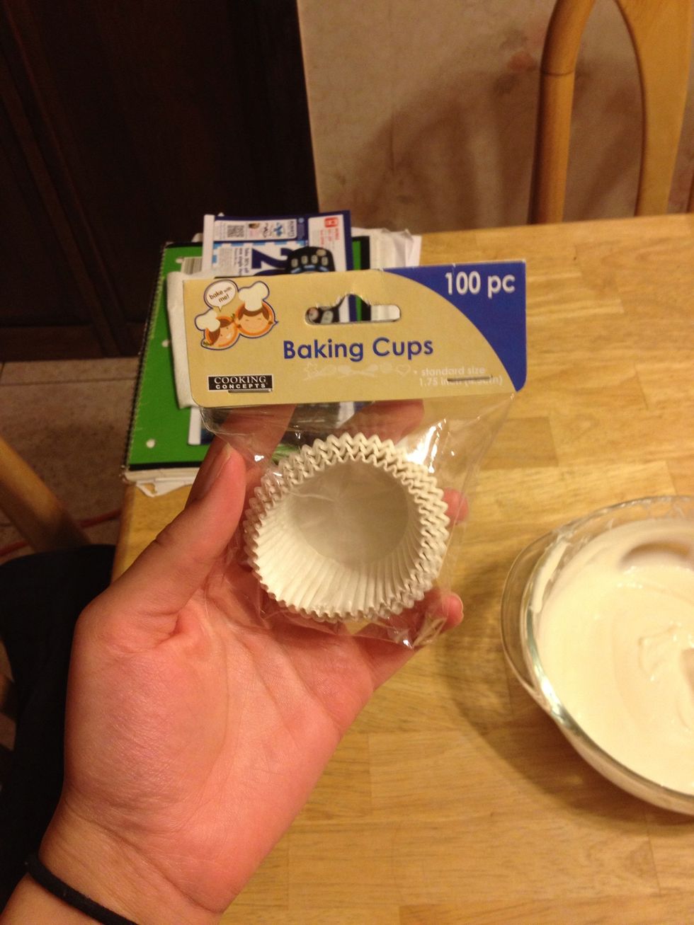 I used paper cups. Small paper cups.
