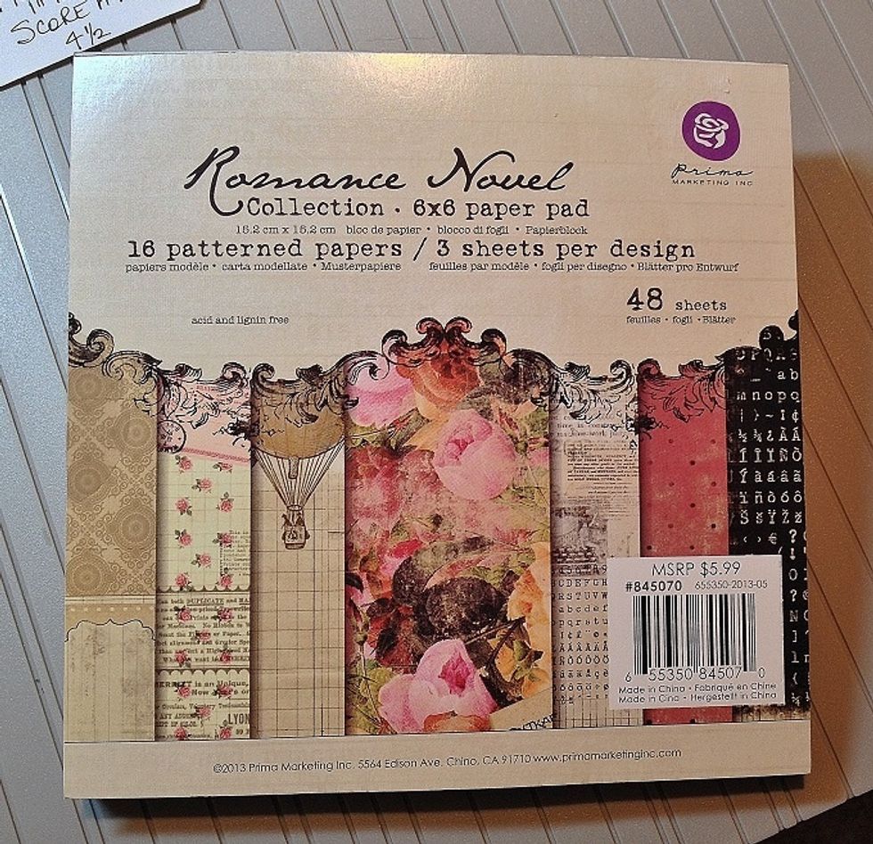 I used Prima's Romance Novel paper to decorate my shabby chic pocket letter.