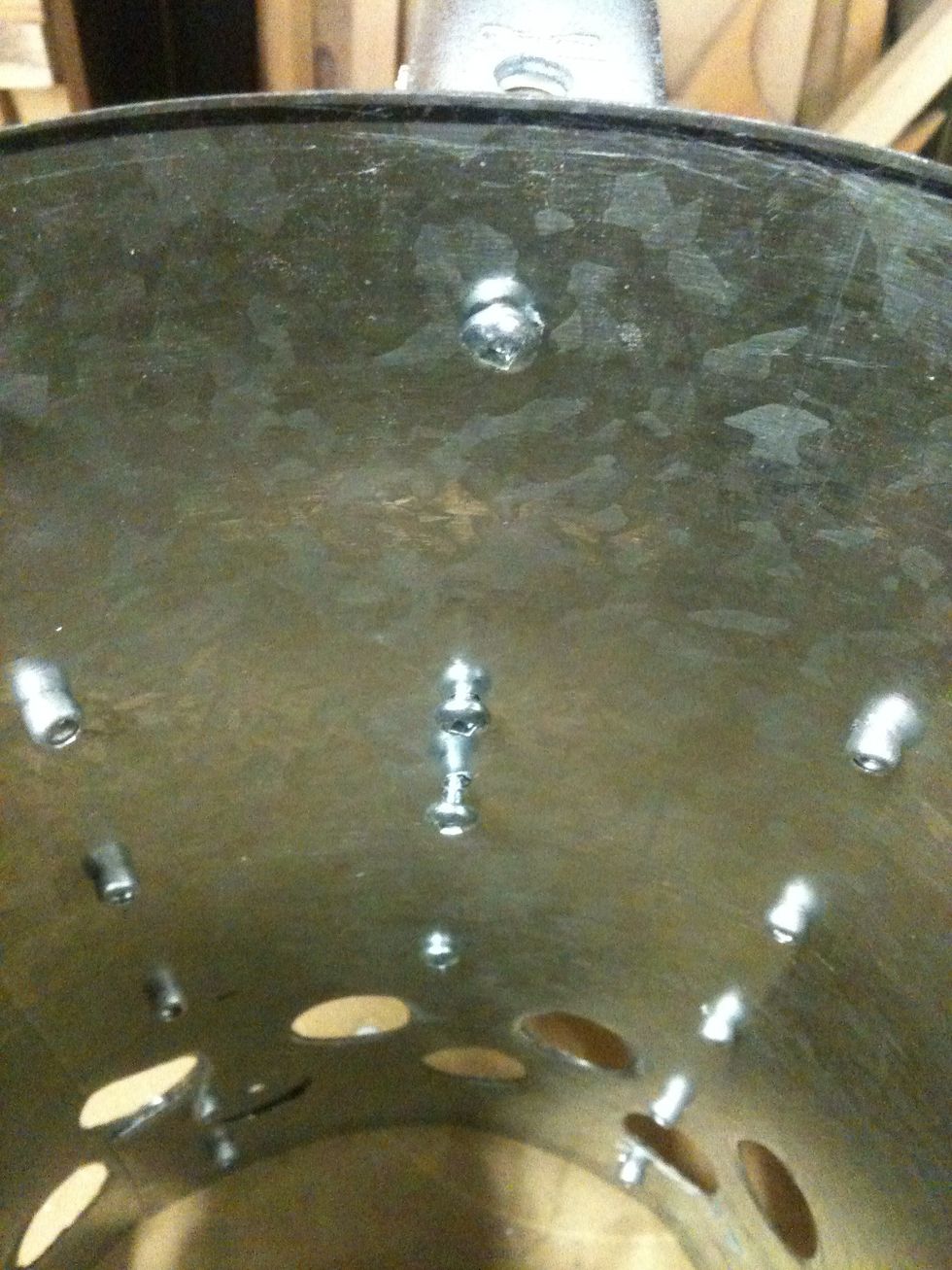 I used screws to hold the handle on. #8 5/8 pan head screws.