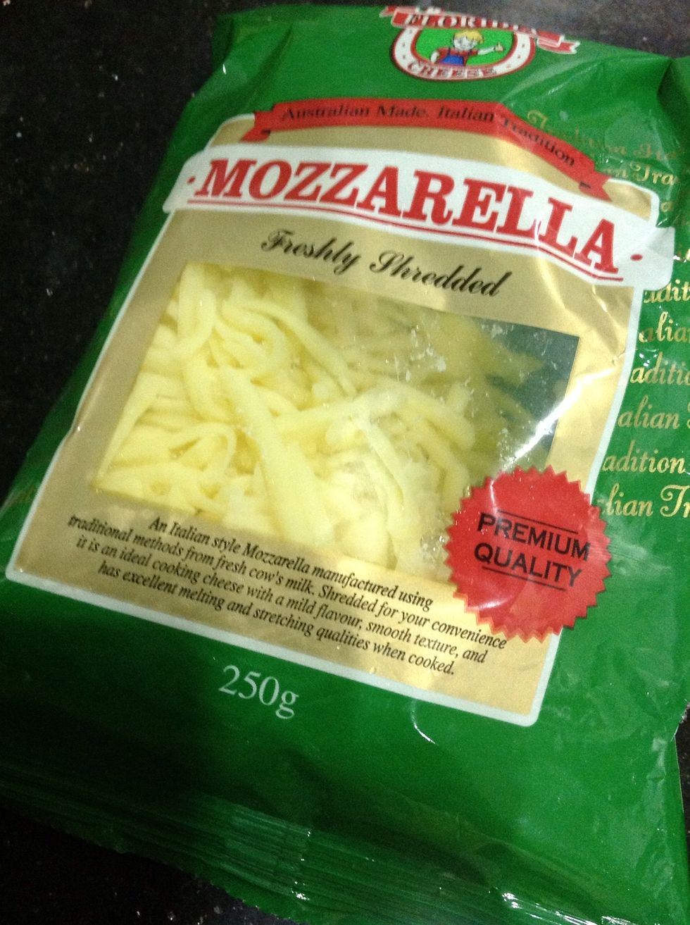 I used shredded mozzarella.