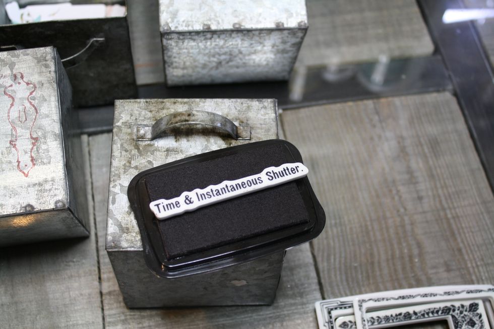 I used some stamps from IOD and Staz On ink . I just used a couple on a few of the bins. And I used a brown color so it wasn't so bold!