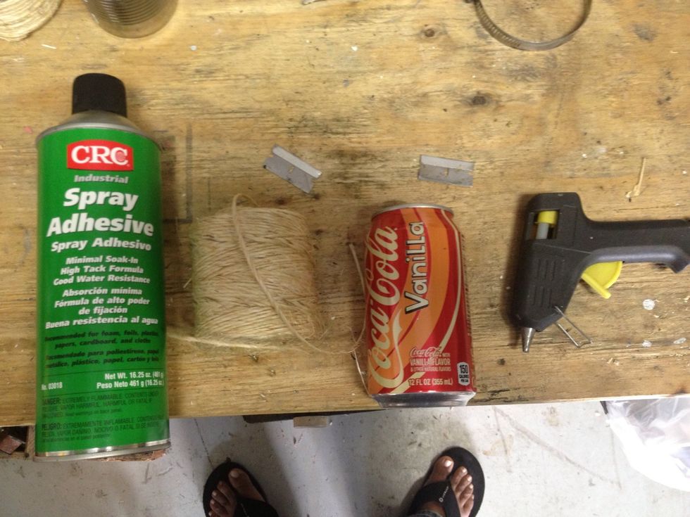 I used spray adhesive, that worked well, but for the next one I'm going to use gloves as I have glue all over my fingers. I would also use newspaper to get all of the overspray