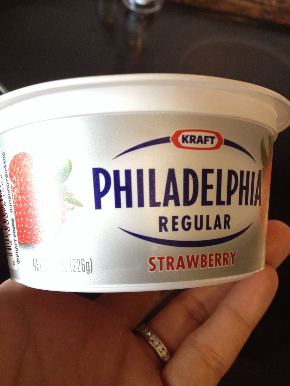 I used strawberry cream cheese for a strawberry flavor