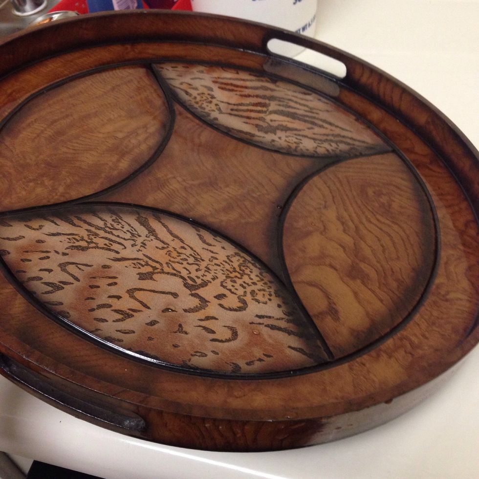 I used the back of this round tray to work out the dough .. You need wide surface space ..