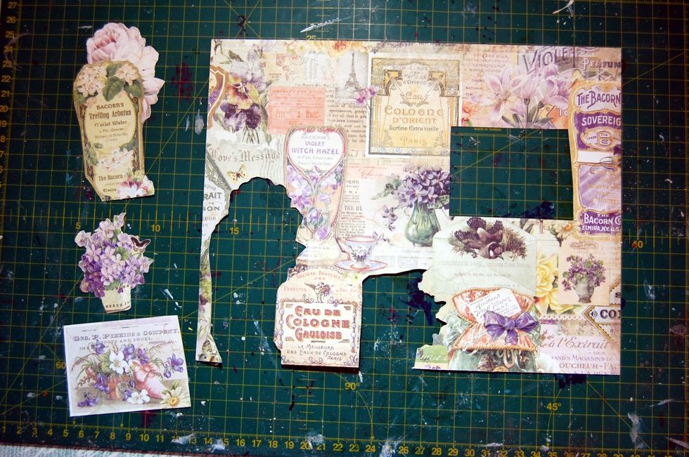 I used the other side of the paper as well, to fussy cut some elements out to use later.