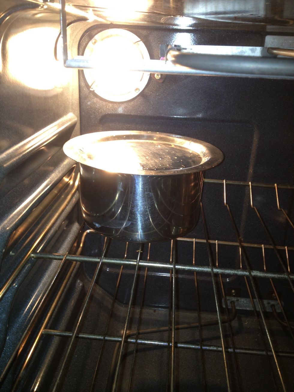 I used the same container coz this will go in the fridge. Put it in your Owen with the light on for some warmth. It takes about 12 hours so if you keep it in the evening it's done the next morning