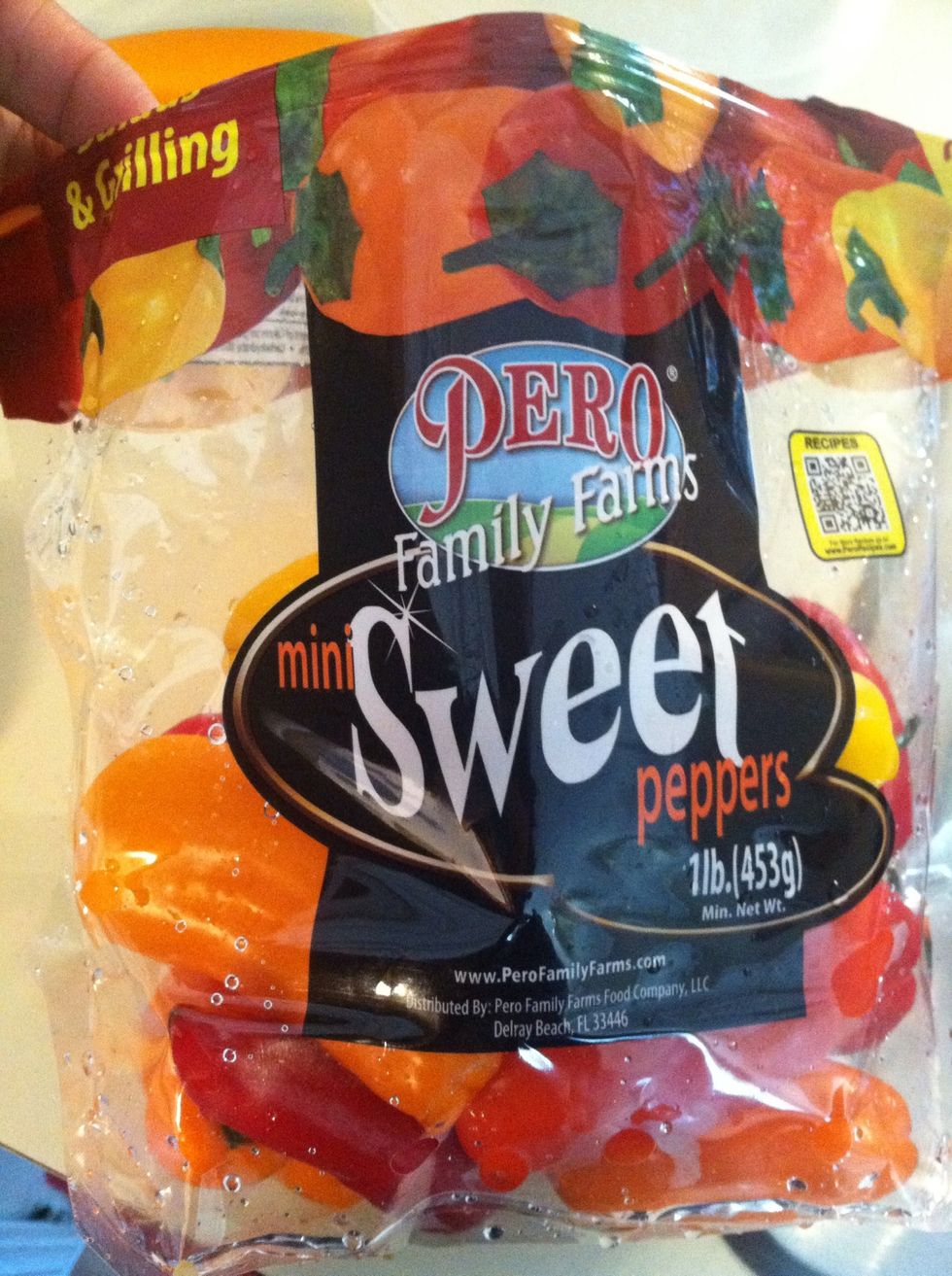 I used these bite-sized sweet peppers which I bought at Target.