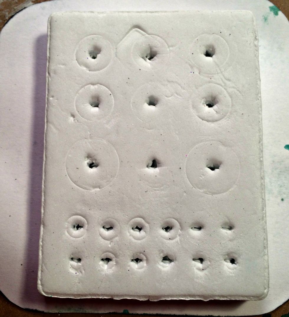 I used this old foam brad holder and glued it to the back of the printable to pop it out from the background piece. You can use layers of cardboard or just about anything as a base for your printable