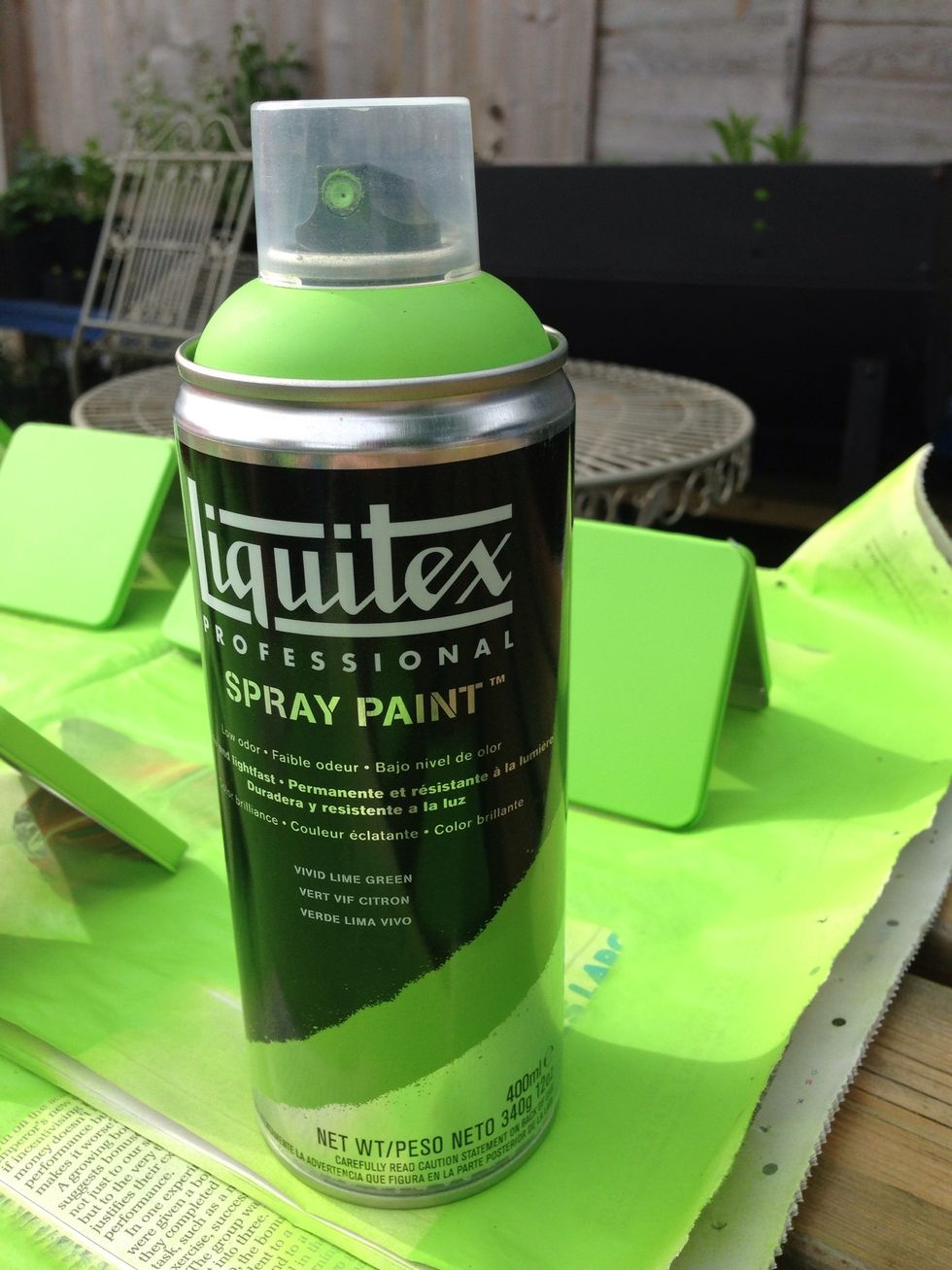 I used this spray paint from my local art shop but any paint will do. A metal paint like hammerite will give the best finish though.