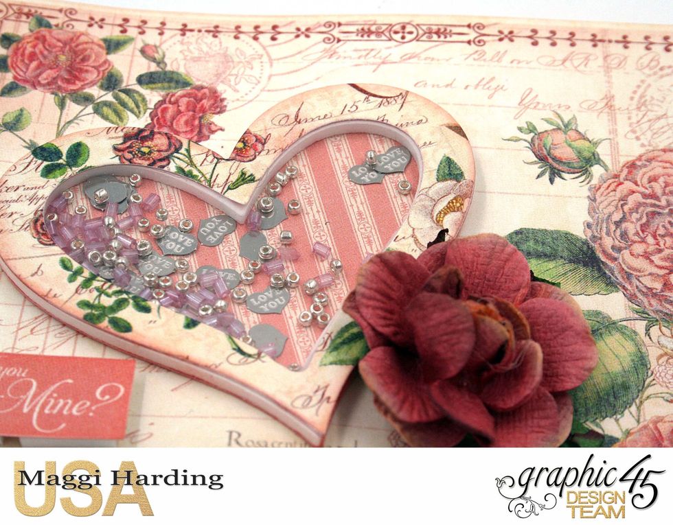 I used tiny microbeads and heart shaped metal pieces from Cheery Lynn Designs.