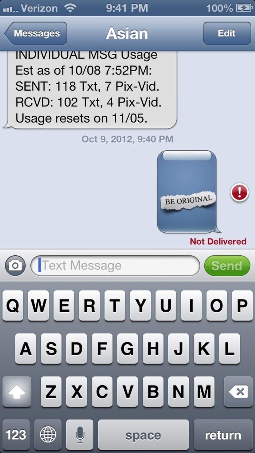 I used to want to send photos but that exclamation mark kept going up & I didn't know why