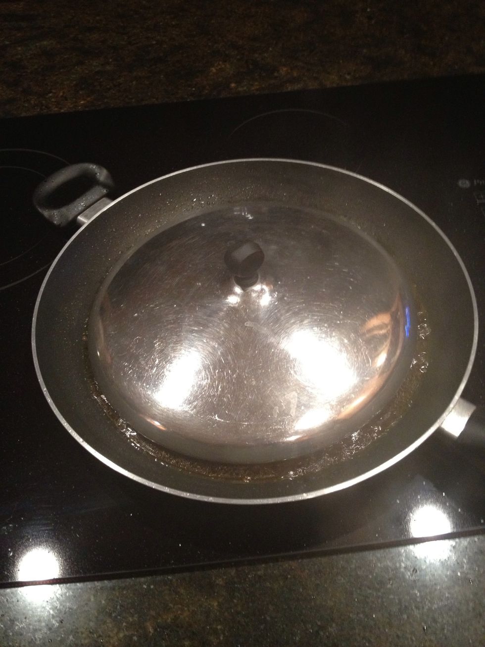 I usually place a pot top over them for a few minutes to steam them a bit but this step is optional. Cook uncovered until soft enough to put a fork through.