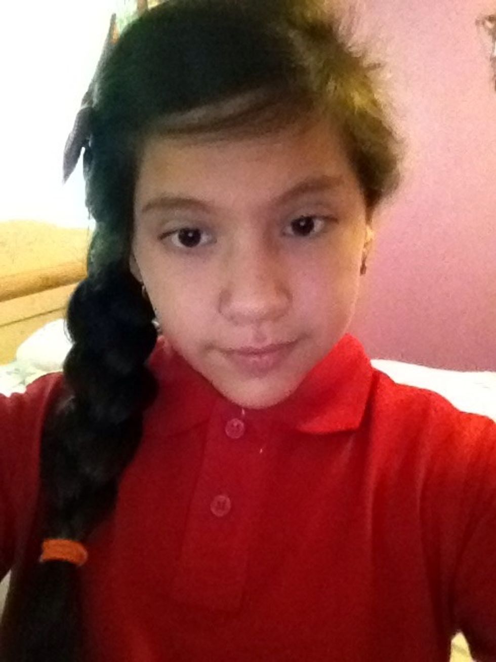 I usually put my hair in a pony tail but I felt like doing it into a braid