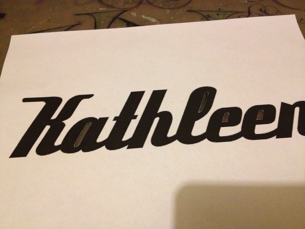 I usually start with the inner/smaller pcs and work my way out. Make sure to save those pcs as they will be added to the letters you cut them out from.