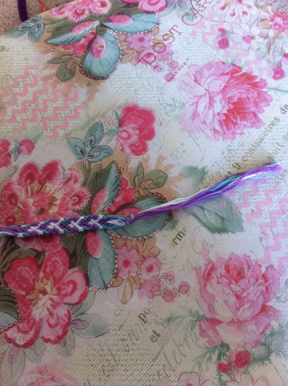 I usually tie a loose knot at the beginning leaving about 2-3 inches at the end for braiding.