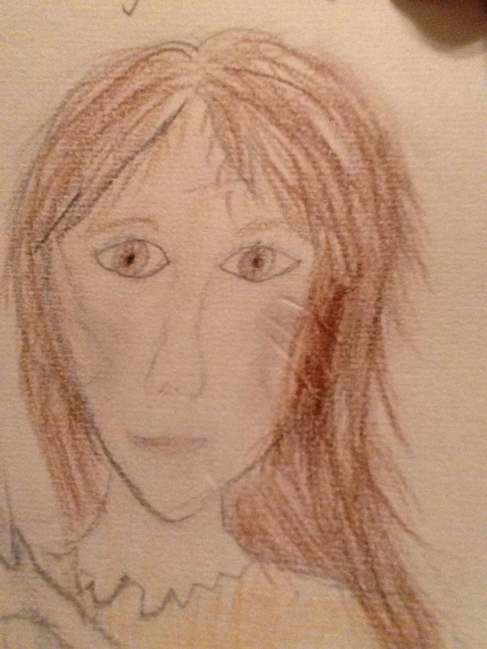 I've known Running Horse since I was 5 and know exactly what she looks like. Unfortunately, I'm not the world's best artist...