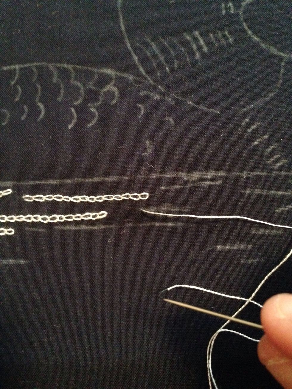 I've pulled it all the way until I hit the knot on the back side.