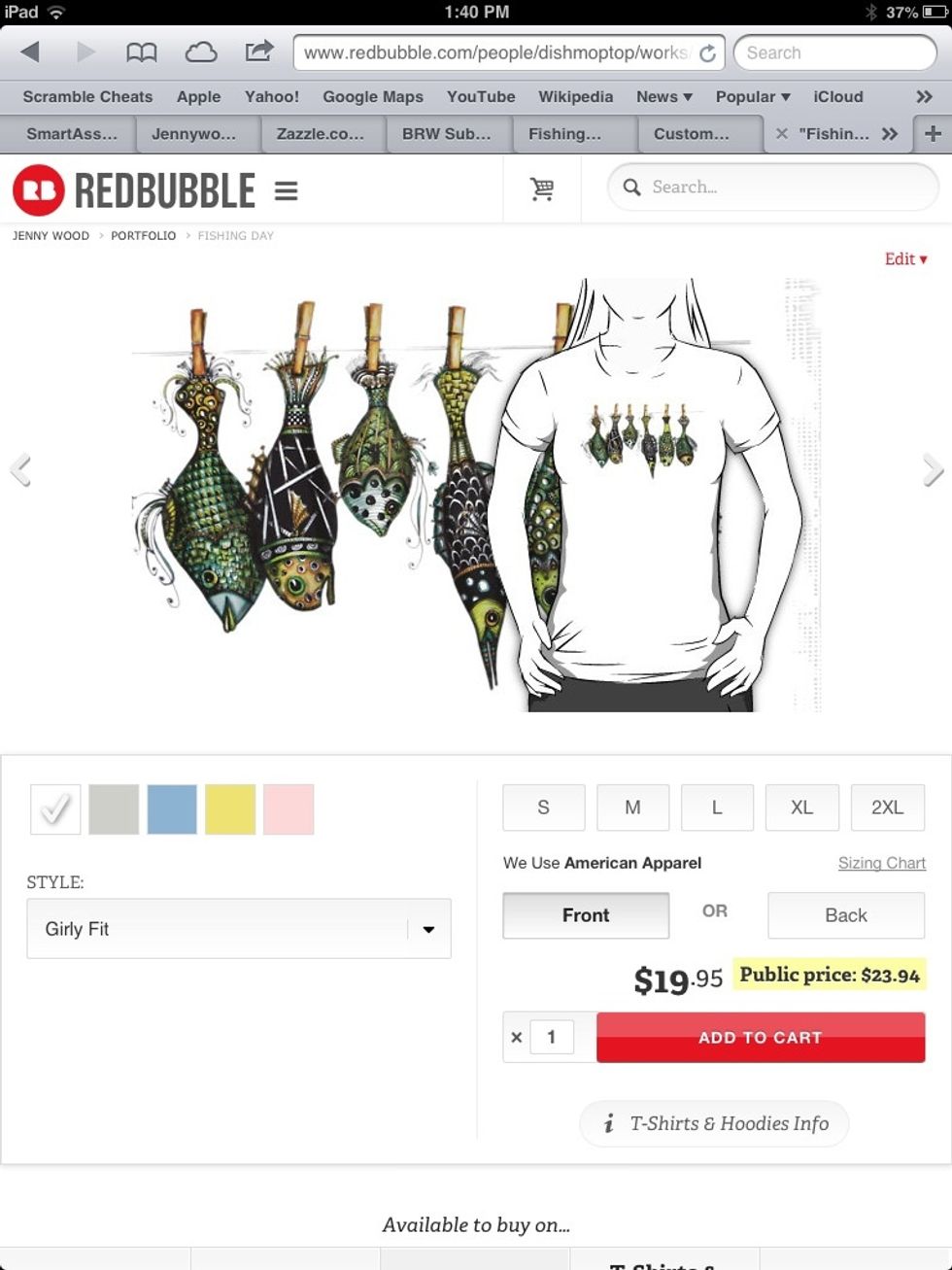 I've uploaded mine to Redbubble and Zazzle to sell in products such as this  tshirt.