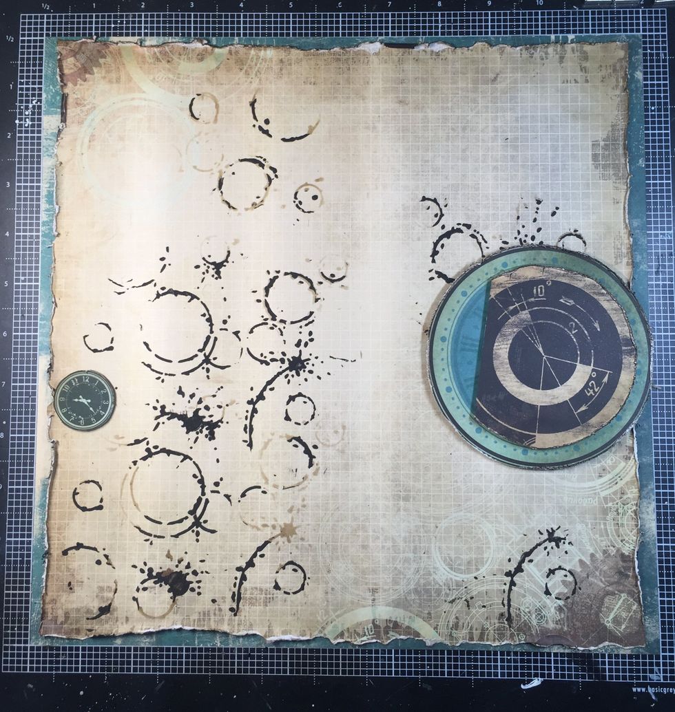 I want the circles to flow across the page, so I start at the edges.