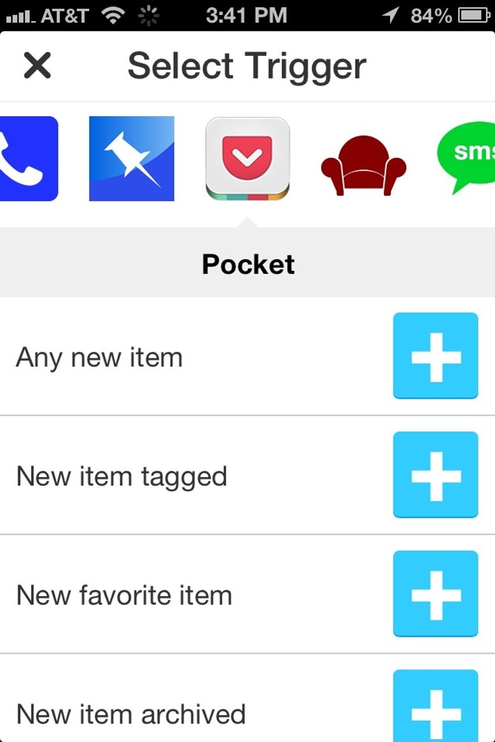 I want to create a folder in my pocket app that will post anything I put in it on my Facebook wall. So I selected the option under the pocket menu to "New items tagged".