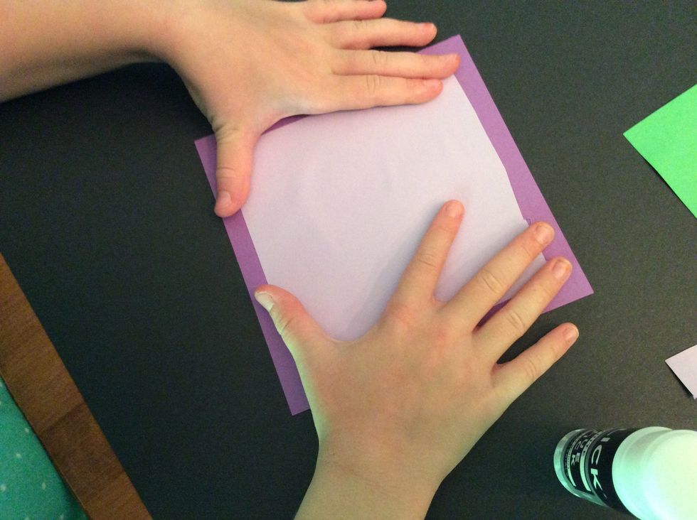 I want to smooth it out with my hands to make sure it is flat.