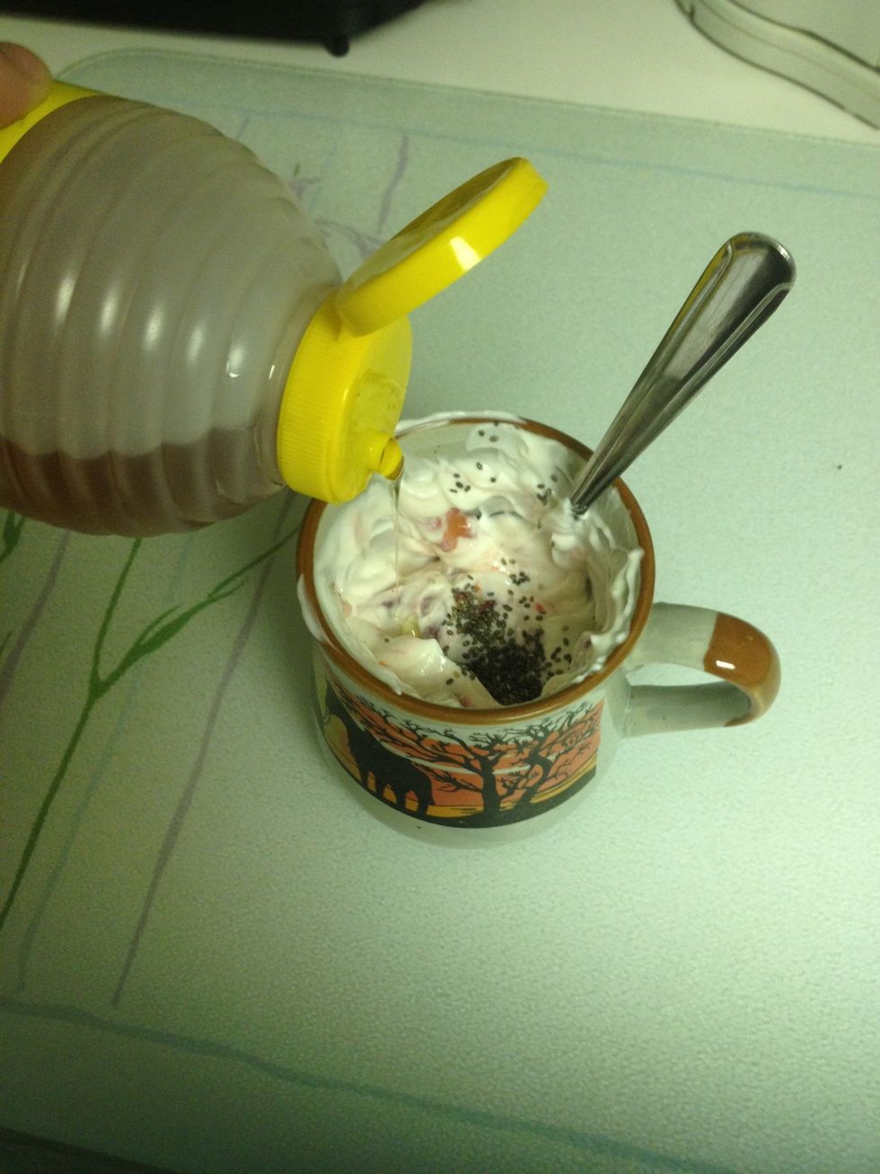 I wanted it sweet so I added honey. Add it to your liking.
