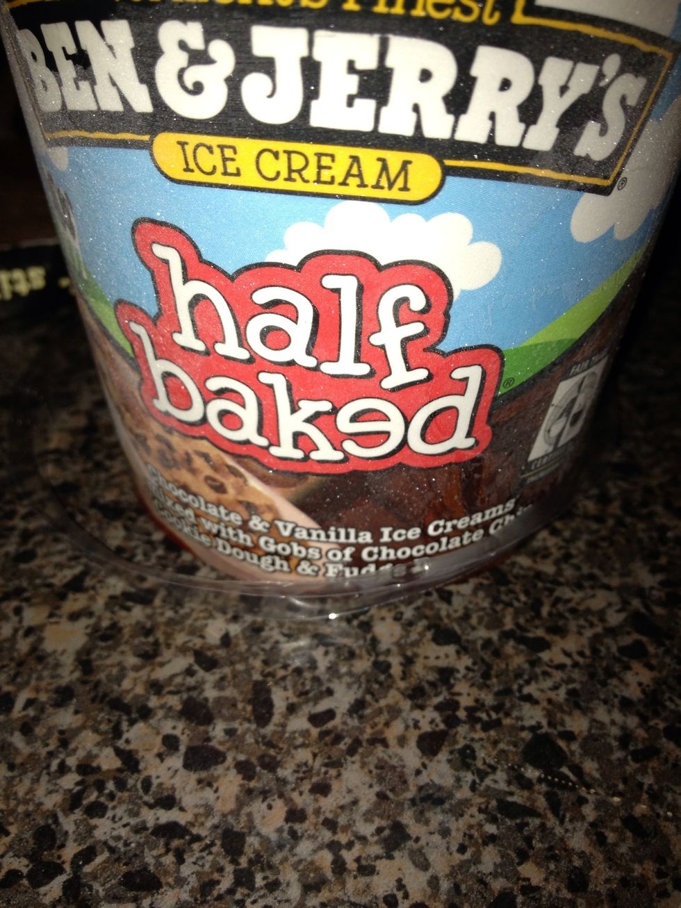I wanted to be a little risky and try my favorite ice cream half baked but you can use any flavor
