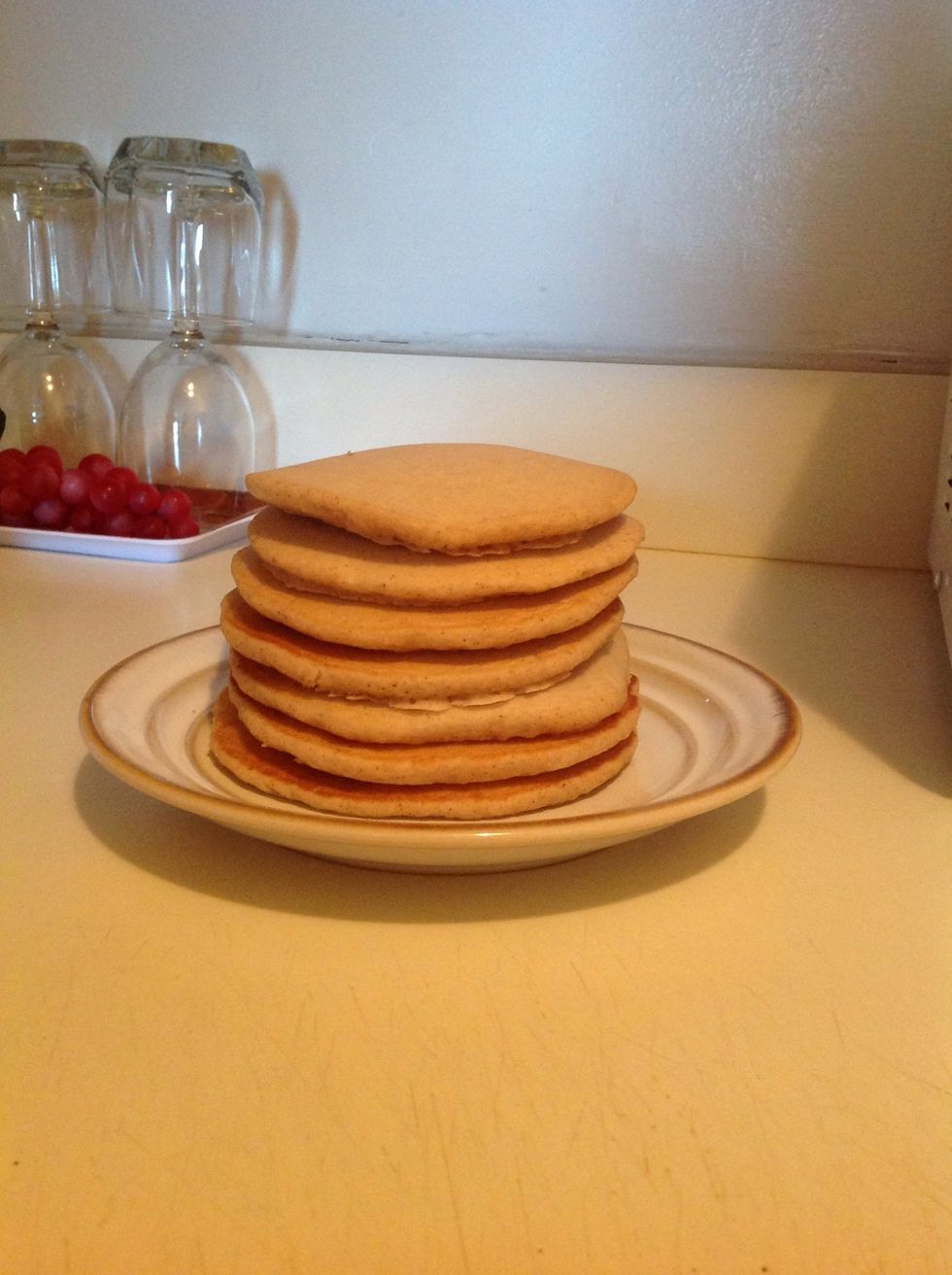 I was able to get 11 pancakes from the batter. Yours may differ depending on how much batter you put on the griddle or pan.