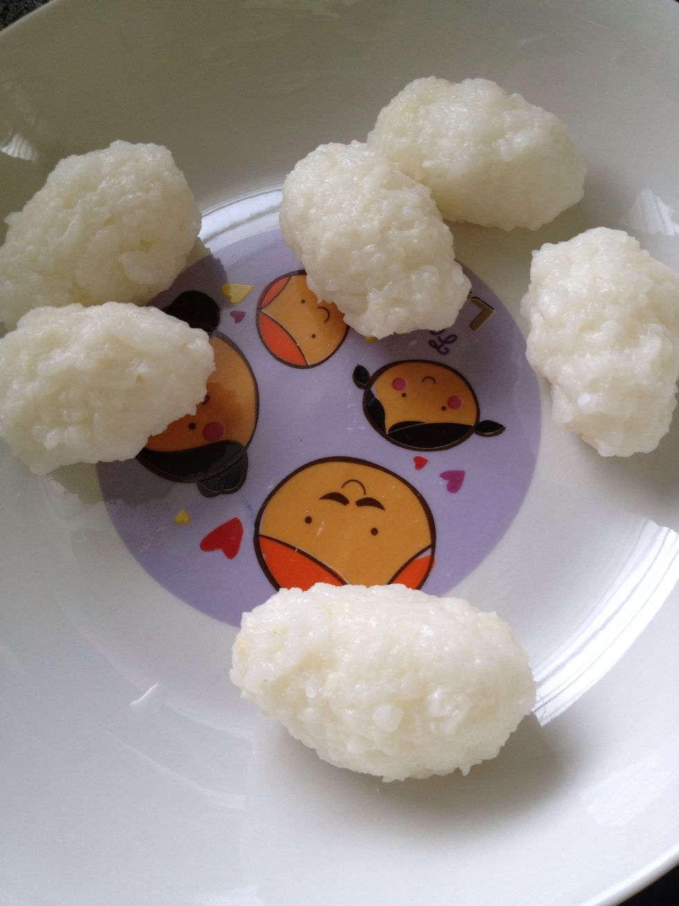 I was hungry & didn't wait for the rice to cool ;P