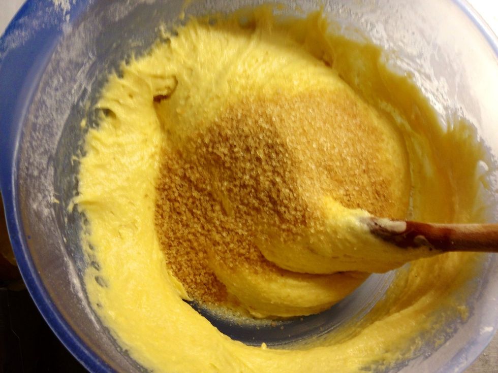 I was out of regular white sugar so I also used some brown sugar.