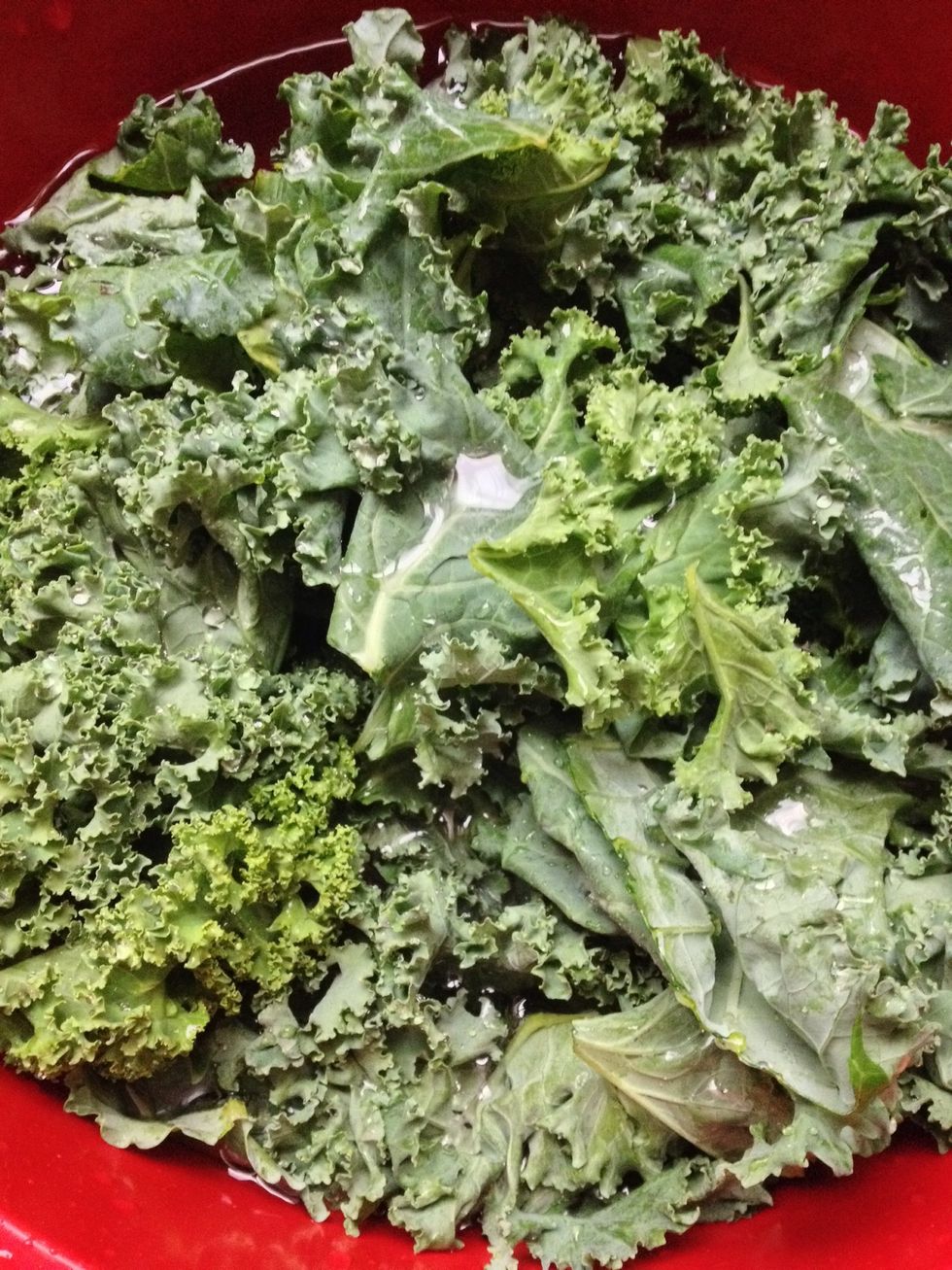 I washed the kale again, a total of 3 washes.